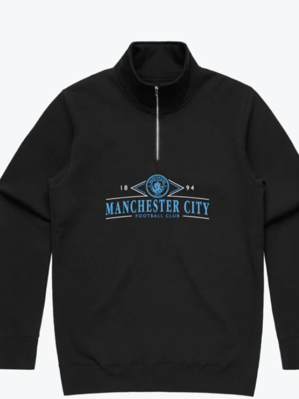 peace collective Manchester City FC Quarter Zip - Black- large